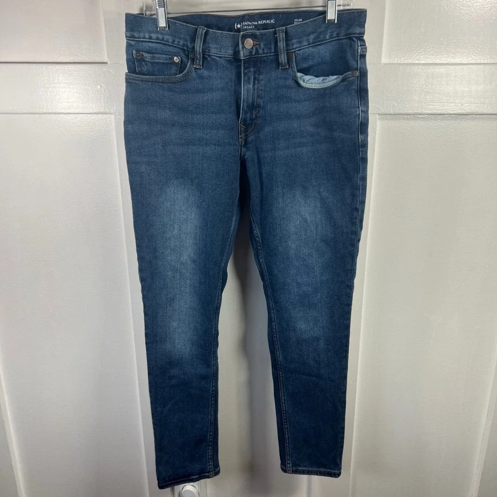 Banana Republic Legacy Skinny Fit Jeans Mens 32x30 Medium Wash Blue Denim 1168